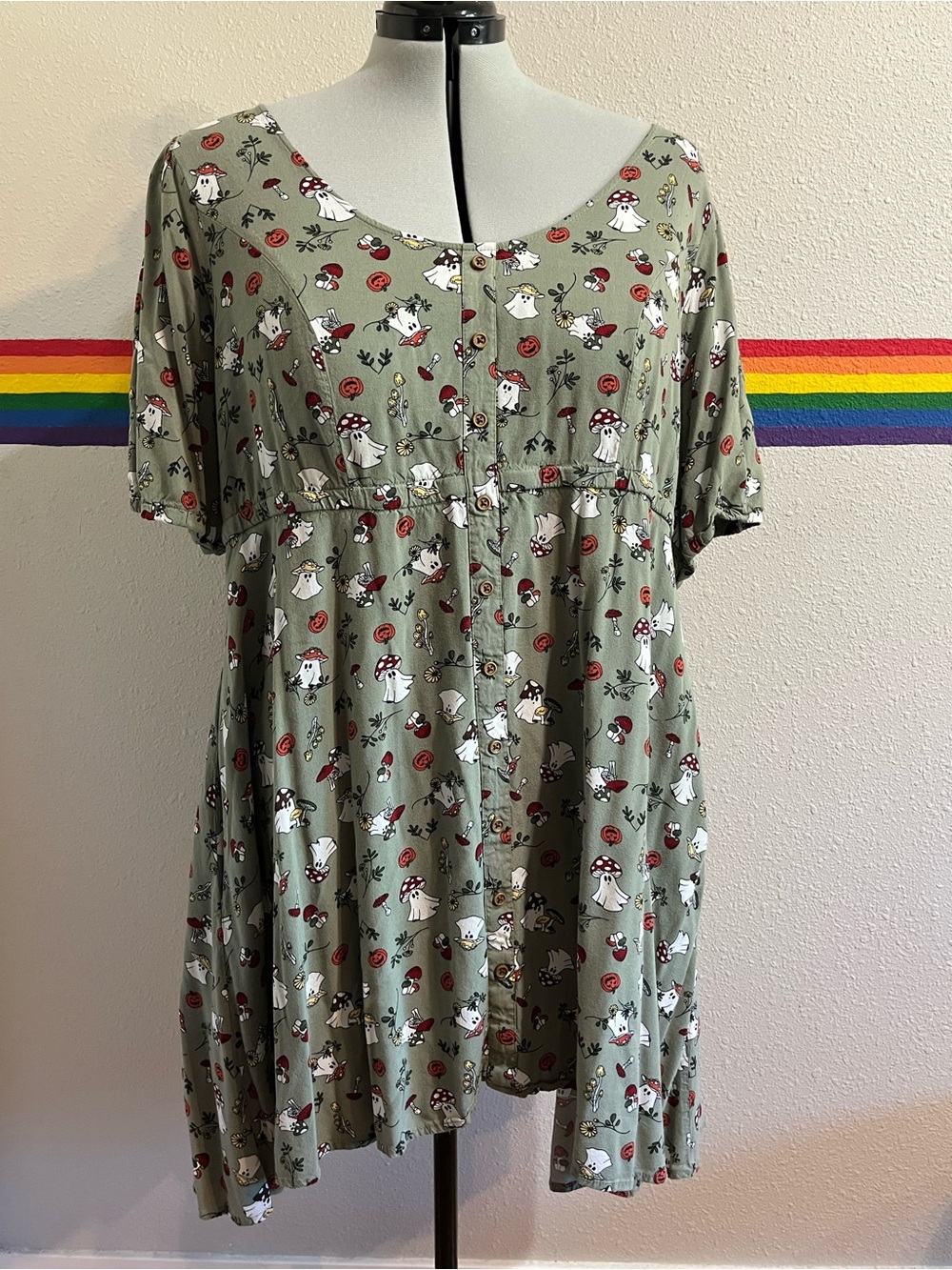 Hot topic mushroom ghost dress
